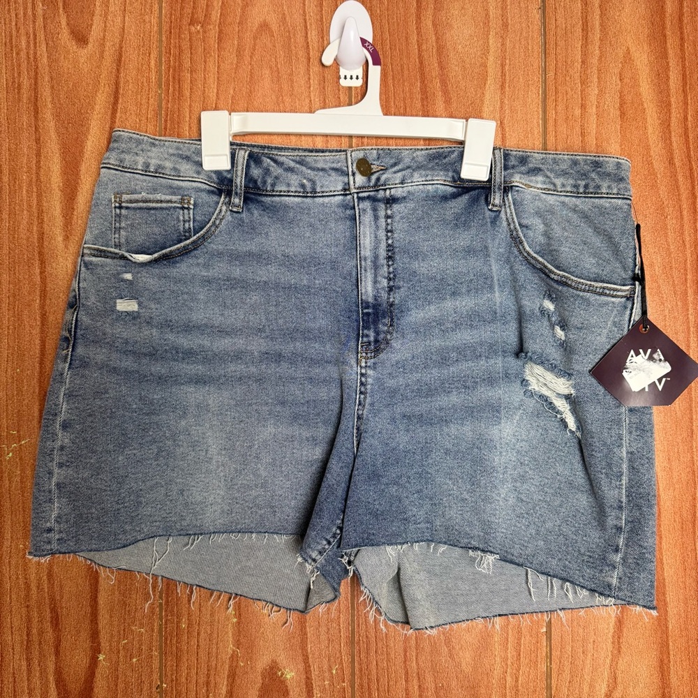 Ava & Viv midi rise shorts‎ 22w new